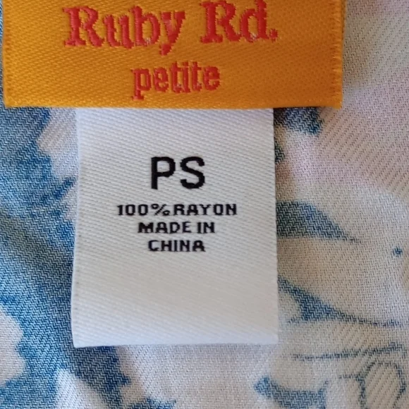 Ruby Rd. Floral Striped Blouse - Blue, Pink, White - Picture 4 of 15